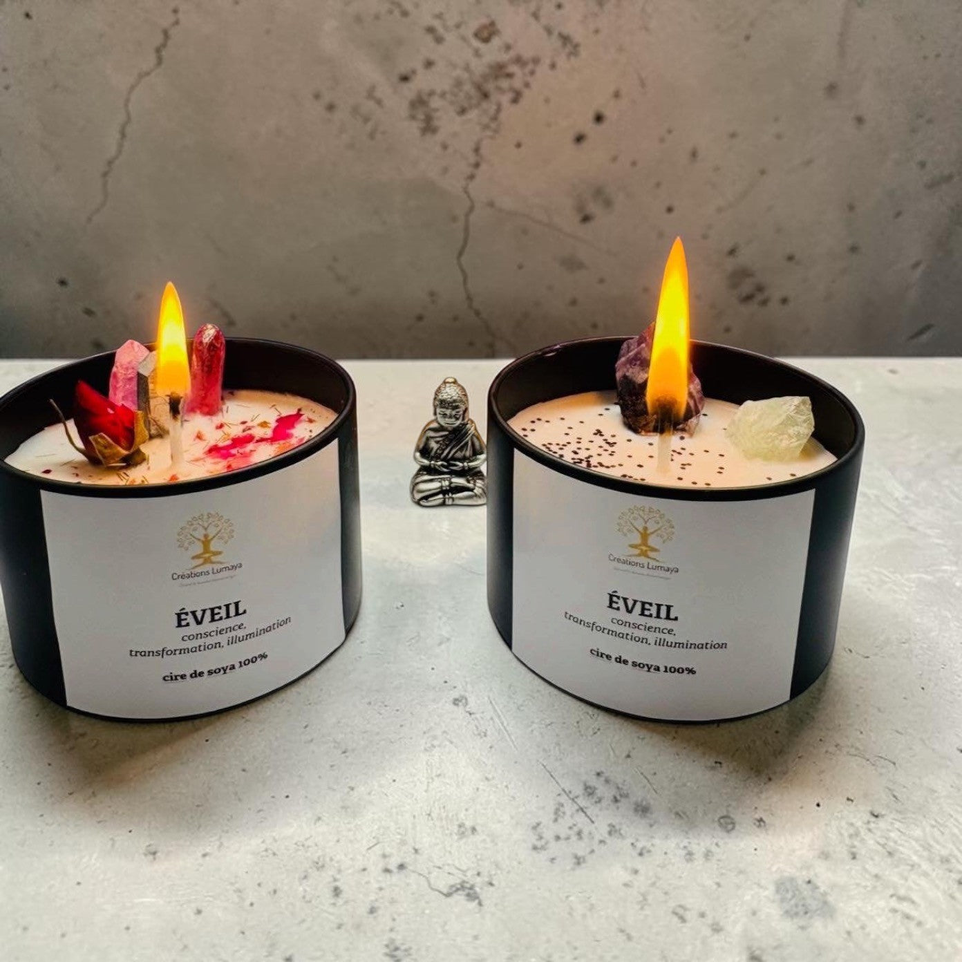 Chandelle Éveil – Cire de soya 100%
